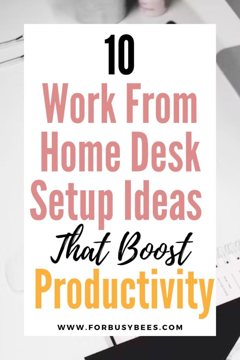 10 Work From Home Desk Setup Ideas That Boost Productivity - For Busy Bee's