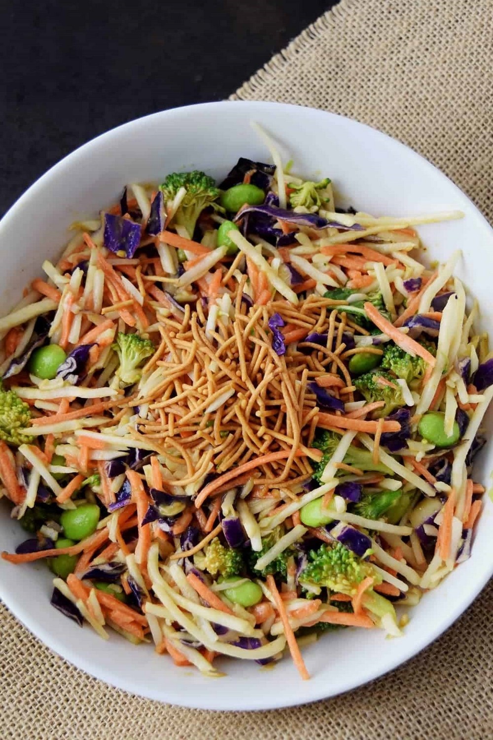 Asian Broccoli Slaw With Ginger Peanut Dressing