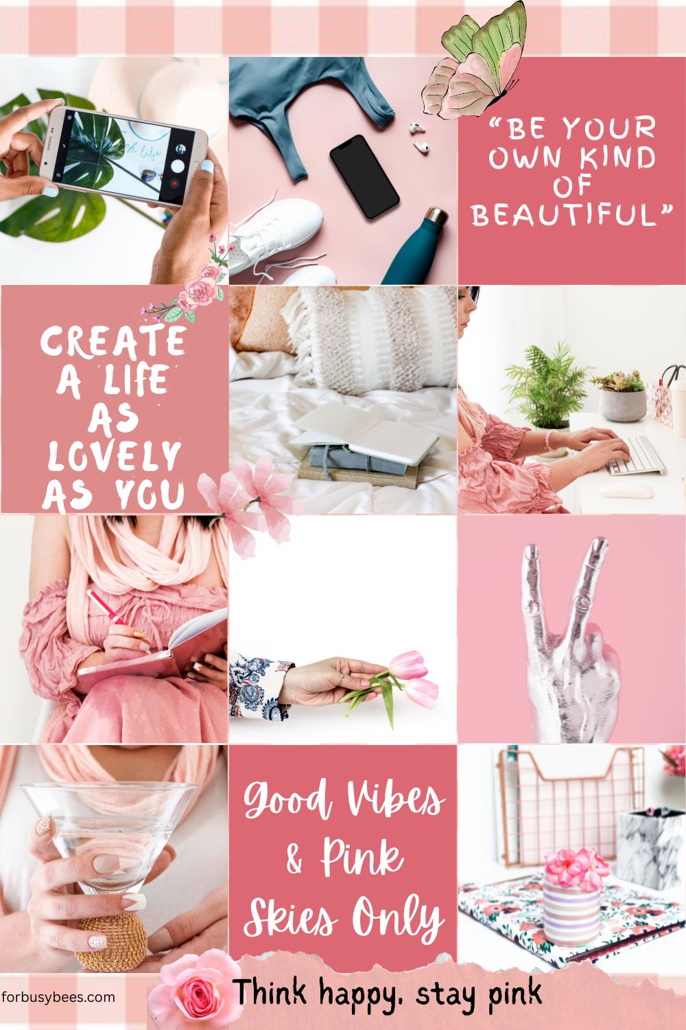pink vision board