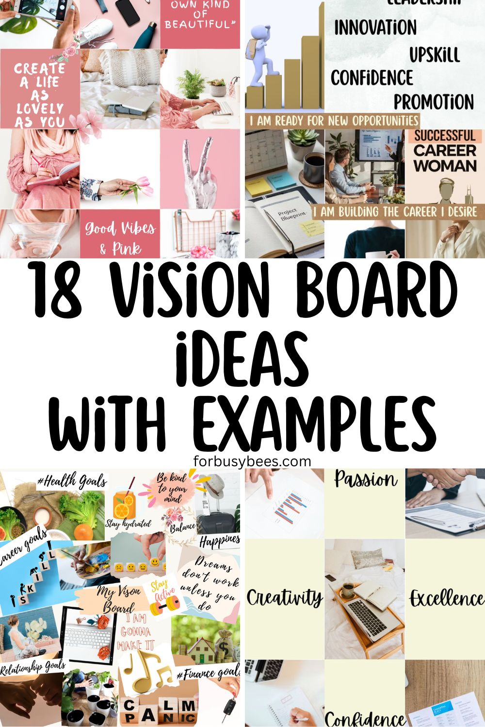 18 Vision Board Ideas With Examples - For Busy Bee's