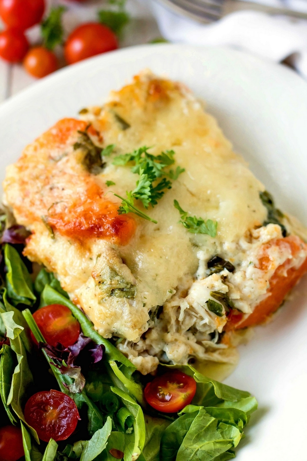 Cheesy Chicken Sweet Potato Casserole