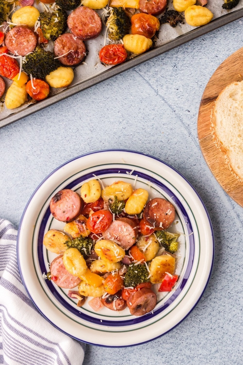 Easy Sheet Pan Gnocchi Sausage Vegetables Recipe