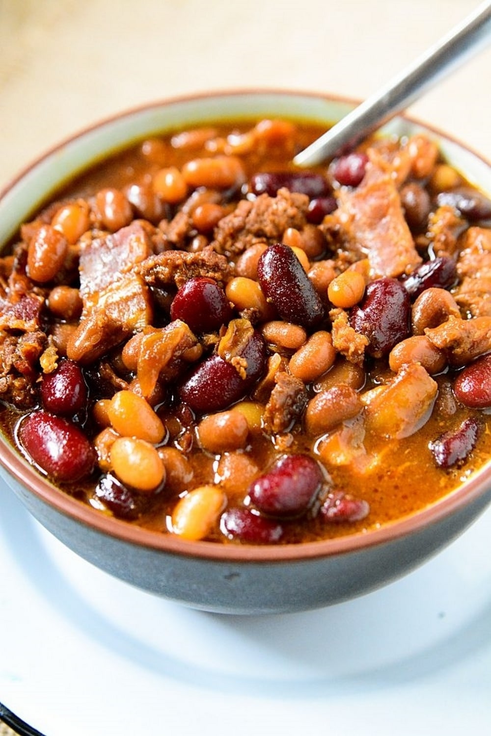 Crockpot Slow Cooker Cowboy Baked Beans Recipe