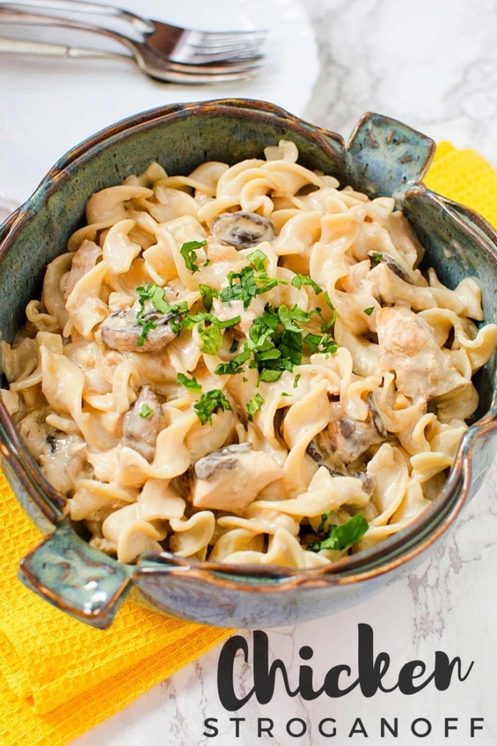 Easy Slow Cooker Chicken Mushroom Stroganoff Recipe