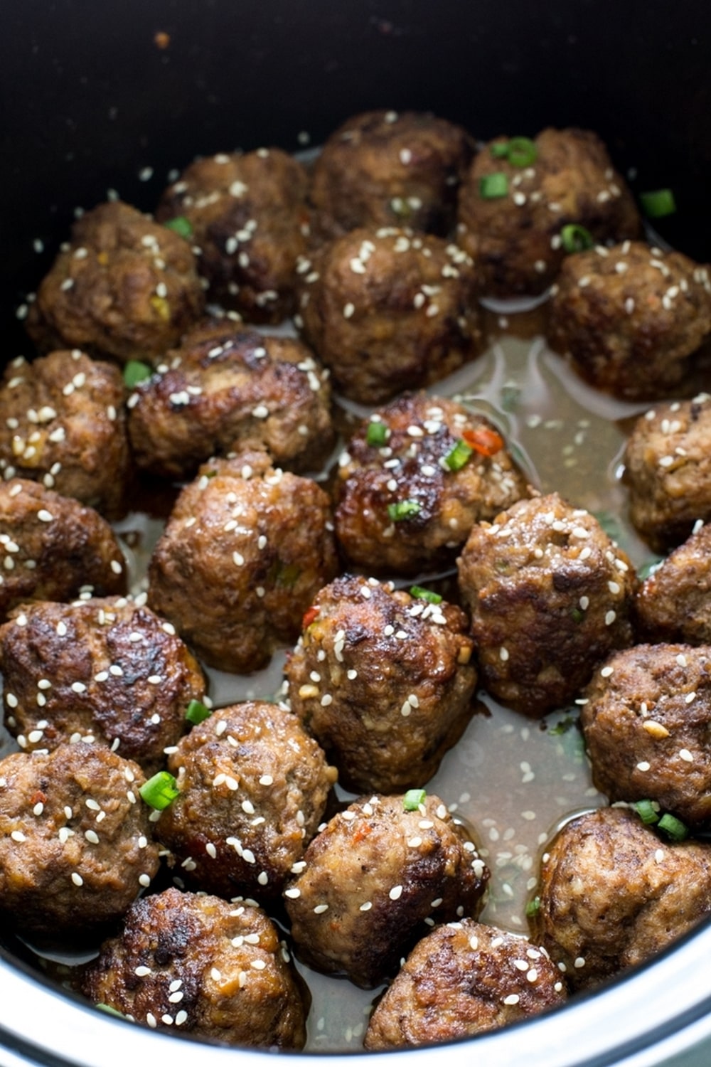 Slow Cooker Asian Sesame Meatballs