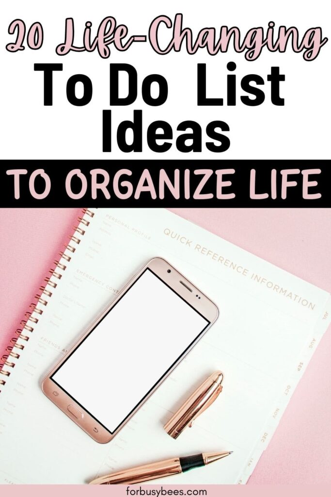 to do list ideas