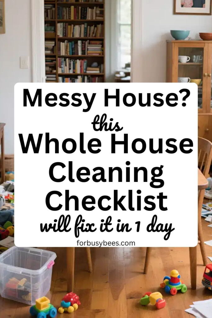 Messy house Whole House Cleaning checklist