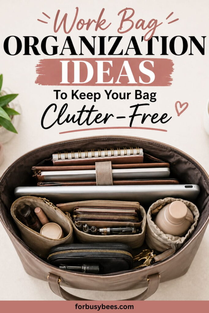 Work Bag Organization Ideas