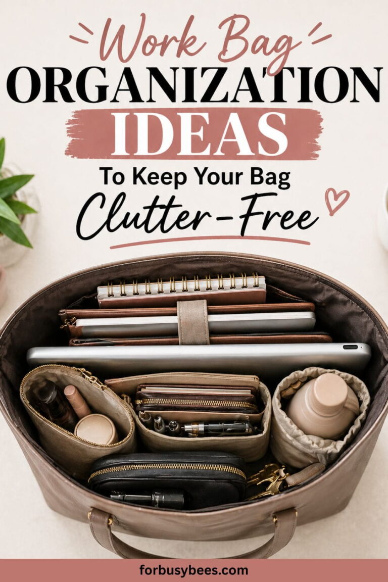 Work Bag Organization Ideas