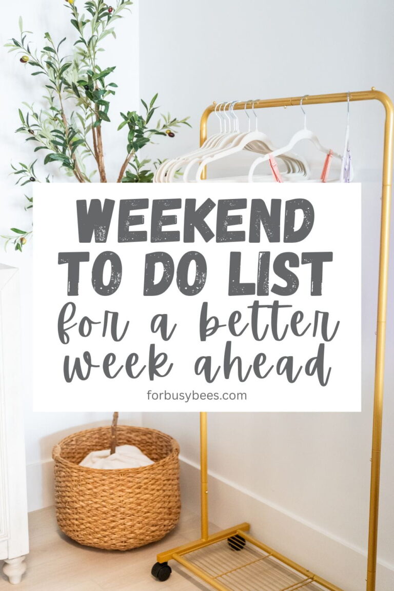 weekend to do list