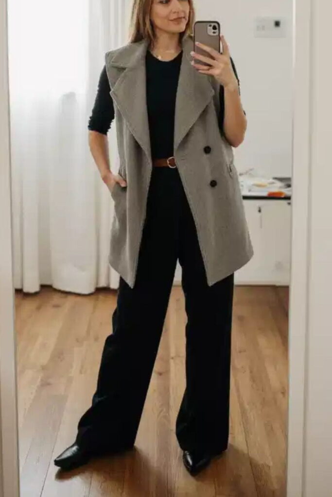 Long Vest with Top and Trousers