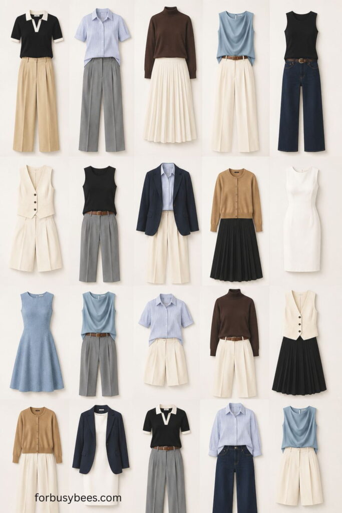 Work Casual Capsule Wardrobe for Chic Work Outfits