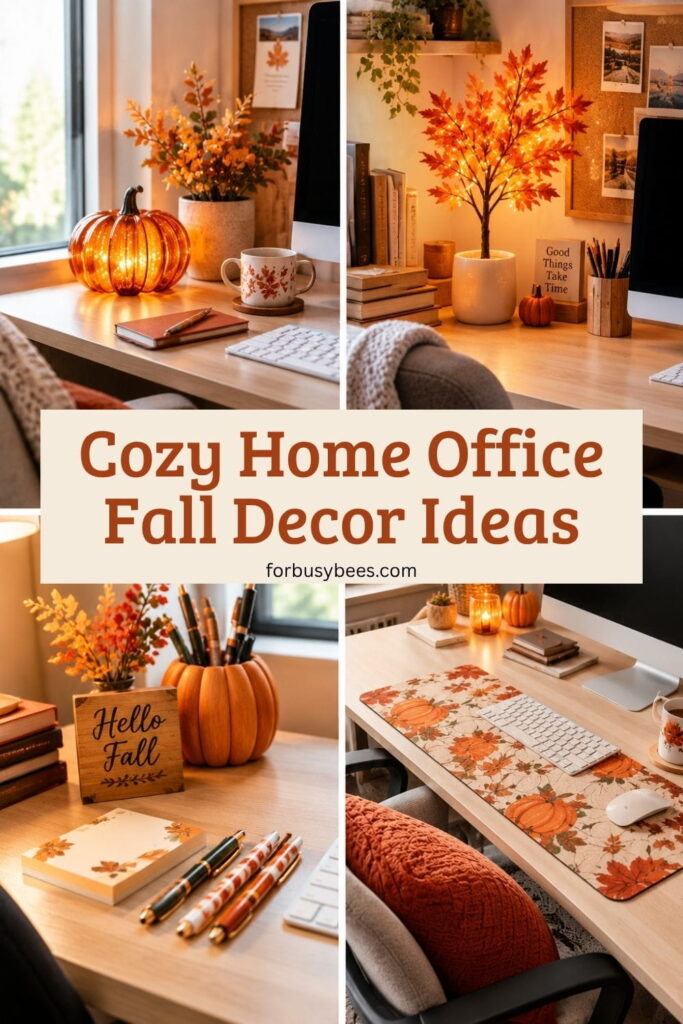 Cozy Home Office Fall Decor Ideas