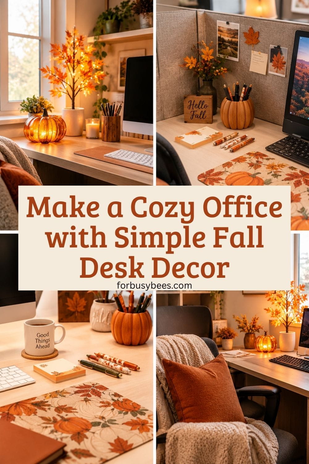 Make a Cozy Office with Simple Fall Desk Decor
