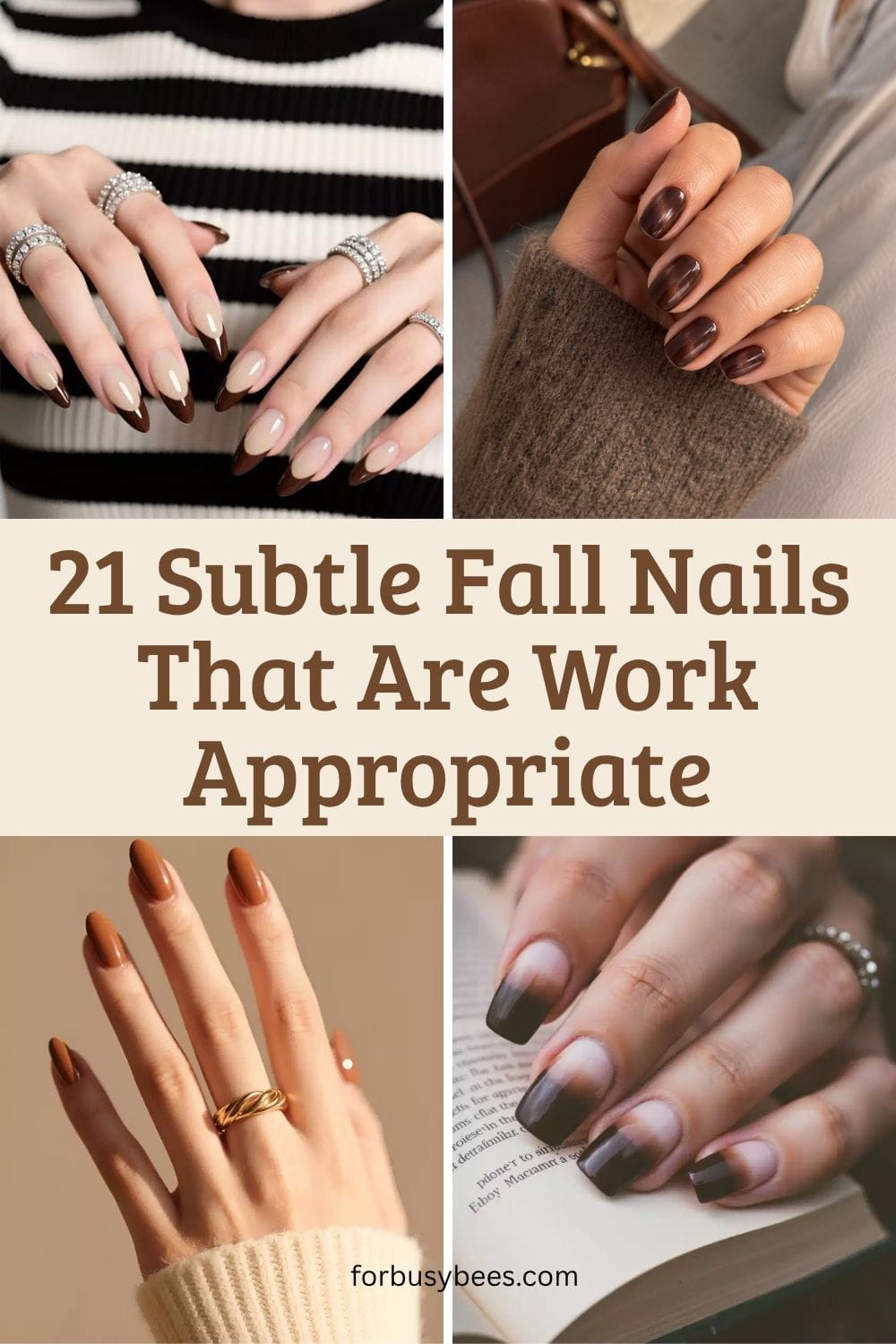subtle fall nails that are work appropriate